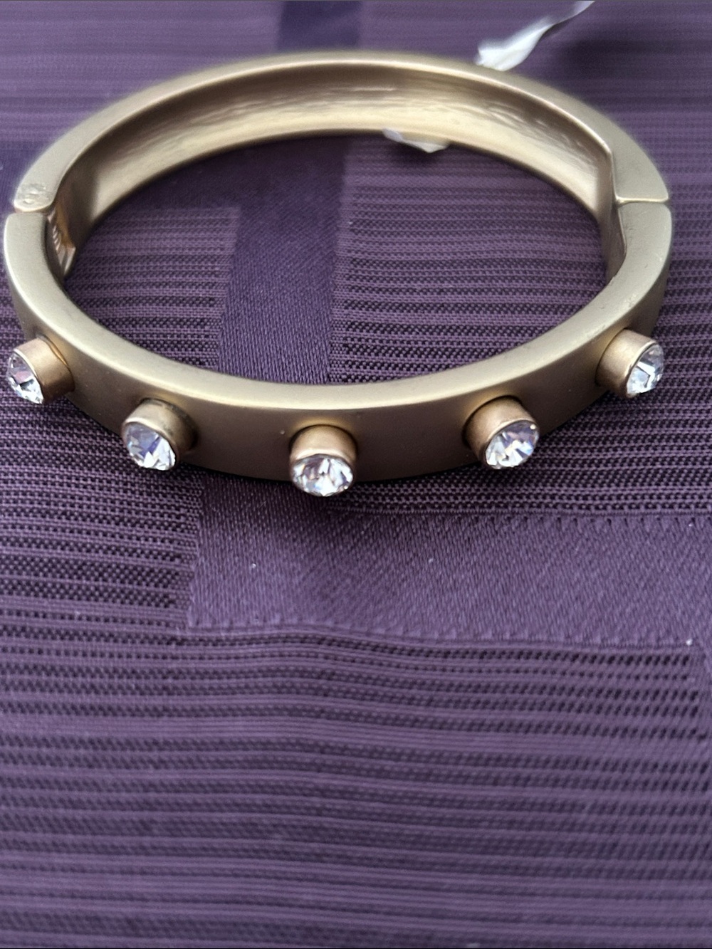 Chico’s Gold bangle with Crystal accents
